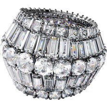 Swarovski 5598341 Swarovski Yüzük Hyperbola:ring L Rows White/rhs 55