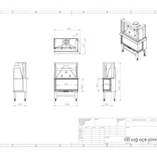 Schömne 100 cm L Tipi Asansörlü Şömine Haznesi