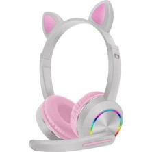 Gazechimp Bluetooth Kedi Kulak Kulaklık - Pembe (Yurt Dışından)