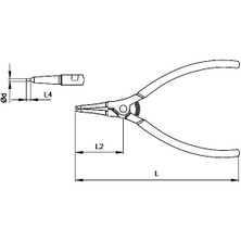 Ceta Form 180 mm E65-44-0180 Dış Segman Pensesi (Düz Uçlu-Yaylı)