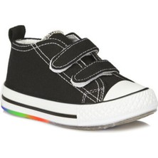 Pino Kız / Erkek Çocuk Işıklı Siyah Beyaz Sneaker Bebe Patik Spor Ayakkabı 925.P20Y.150