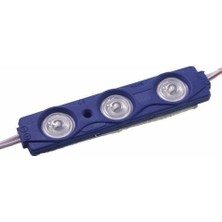 Hazar Led 12 Volt 1.2 Watt 3’lü Mercekli 2835 Modül Led Mavi (10 Adet)