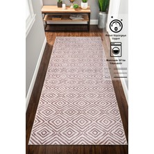 Konfor Halı Rugium Pera Mozaik Yıkanabilir Yolluk Halı Pamuk Taban Dokuma Kilim 2328_29 160x450 cm