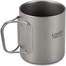 Lixada 220 ml / 450 ml Titanium Çift Duvar Fincan Su (Yurt Dışından)