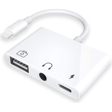 Winex 3in1 Lightning To 3.5mm Aux+Usba Otg+Lightning Şarj Adaptör Dönüştürücü