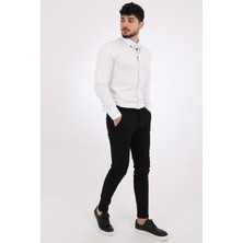 Stil Kombin Stil Kombin Slim Fit Likralı Zincirli Gömlek