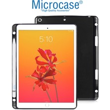 Microcase iPad 9.nesil 2021 10.2 Inch Kalem Koymalı Silikon Kılıf - Siyah