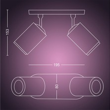 Philips Hue  WCA Fugato Akıllı Led Spot Lamba 2x5.7W (Siyah)