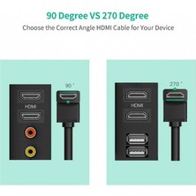 Ugreen 90 Derece Açılı 4K HDMI Kablo 2 Metre