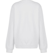 White&Simple White And Simple Erkek Beyaz  100% Pamuk Unisex Sweatshirt