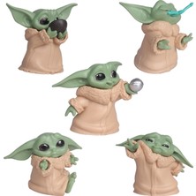 Tfoeys Figür Star Wars 5-8 cm 5'li Bebek Yoda Aksiyon Figürleri Dekorasyon Oyuncak Hareketli Model (Yurt Dışından)