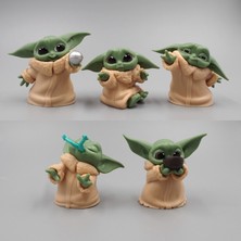 Tfoeys Figür Star Wars 5-8 cm 5'li Bebek Yoda Aksiyon Figürleri Dekorasyon Oyuncak Hareketli Model (Yurt Dışından)