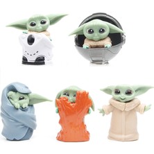 Tfoeys Figür Star Wars 6.5 cm 10 Adet Bebek Yoda Bebek Aksiyon Figürleri Süsler Model Oyuncak Heykeli (Yurt Dışından)