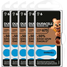Duracell 675 Numara İşitme Cihazı Pili 6x5 30 Adet