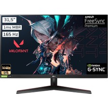 Lg Ultragear 32GN650-B 31.5" 165Hz 1ms Mbr (Hdmı+Display) AMD FreeSync Qhd Monitör