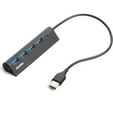 Dark USB Type-A to 1xUSB Type-C Şarj + 4xUSB 2.0 Çoklayıcı HUB (DK-AC-USB346)