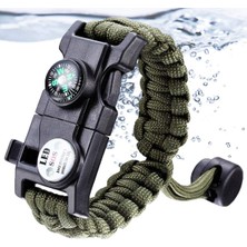 Ozcmax Survival Bileklik - Sos Ledli Multi Fonksiyonlu Hayatta Kalma Bilekliği-