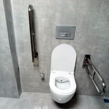 Otobir Engelli Tutunma Barı Tuvalet Kağıtlıklı Banyo Wc Paslanmaz Mat Satine Yüzeyli