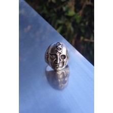 The Collection Iki Yüzlü Hayalet Kuru Kafa Ayarlanabilir Erkek Yüzük