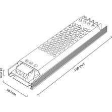 Nevo 12V 5A Slim LED Trafosu NT60-12