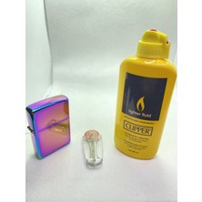 Kantai Zippo Modeli Benzinli Çakmak Aynalı Karışık Renk + Clippers Benzin 80 ml + Zippo Çakmak Taşı X5 Zippo Full Set