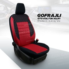 Modern Garaj Megane1 Gofrajlı Oto Koltuk Logolu Kılıfı Seti