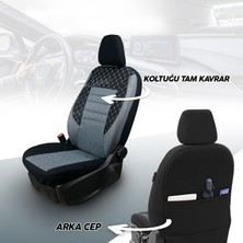 Modern Garaj Seat Toleda Gofrajlı Oto Koltuk Logolu Kılıfı Seti