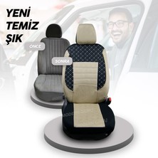 Modern Garaj Daewoo Nexia Gofrajlı Oto Koltuk Logolu Kılıfı Seti