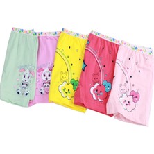 Katmirra Tutku Kız Çocuk 6'lı Baskılı Boxer Penye Likralı Rahat Tasarım ile Eğlenceli