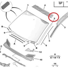 Erl Ön Cam Kenar Çıtası Sağ Citroen C4 2004-2010 8120Q3
