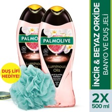 Palmolive Luminous Oils Banyo ve Duş Jeli 500 ml x 2 Adet + Duş Lifi