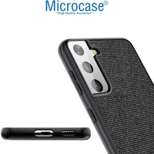 Microcase Samsung Galaxy S22 Plus Fabrik Kumaş Desen Kılıf -Siyah