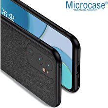 Microcase Oneplus 9rt 5g Fabrik Serisi Kumaş Desen Kılıf - Siyah