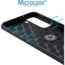 Microcase Samsung Galaxy S21 Fe Focus Serisi Yüzük Standlı Silikon Kılıf - Siyah