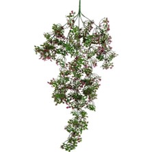 Nettenevime Yapay Çiçek Sarkan Çiçek Bordo Yeşil Fare Kulağı Şimşir Yapay Sarmaşık 60*30CM Uv Katkılı Güneşe Dayanıklı