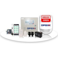 OPAX-2646 GPRS ALARM PANELİ & BGR-10 KABLOLU SİRENLİ  AKÜ DAHİL FULL SET
(1 YIL AHM ÜCRETSİZ)