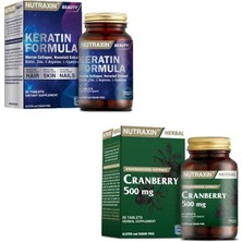 Nutraxin Saç ve Tırnaklar Için Keratin Beslenmeye Destek Cranberry 60 Tablet