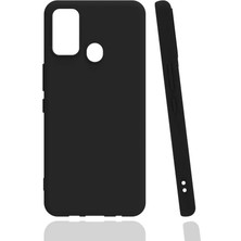 Tekno Grup Tekno Spark 7t Kılıf Mat Esnek Biye Silikon Kılıf Siyah + Cam Ekran Koruyucu