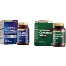 Nutraxin Saç ve Tırnaklar Için Keratin + Beslenmeye Destek Cranberry 60 Tablet