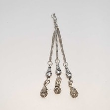 Be Beauty Gümüş Renkli Metal Tesbih Püskülü Model 19