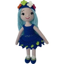 Oyuncak Park Mavi Can Çiçeği Bebek Amigurumi Organik Oyuncak