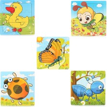 Masho Trend 5'li Puzzle Seti - Kanatlı Hayvancıklar Seti - Çocuk Yapboz - Gelişim Oyuncağı - 5 Adet Puzzle