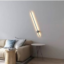 Giveka Modern Dekoratif LED Duvar Aplik 70CM Siyah