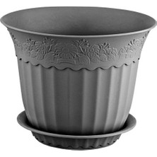 Holiday Antik Yuvarlak Tabaklı Saksı | 2,5 Lt.