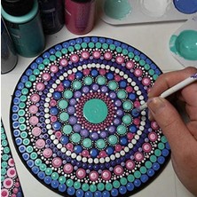 Mandala Art Fabric Mandala Teknik Şablon, 20*20 cm Mandala Yapmak Isteyenler Için, 20*20 cm Boyut