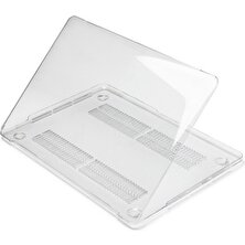 CoverZone Macbook Pro 16.2'' ile Uyumlu A2485 Üst Alt Tam Kapatan Şeffaf Kristal Fluently Kapak Şeffaf