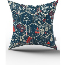 Cango Home Çift Tarafı Baskılı Yılbaşı Temalı Dijital Baskılı Kırlent Yastık Kılıfı CGH301-CT