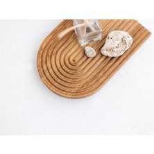 Koza Wood Art Boho Ahşap Gökkuşağı Sunum Tepsisi ve Takılık