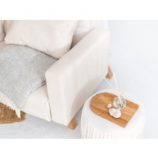Koza Wood Art Boho Ahşap Gökkuşağı Sunum Tepsisi ve Takılık