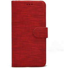 Dlrcase Samsung Galaxy S21 Fe Kılıf Kartvizitli Exclusive Spor Cüzdan Kırmızı